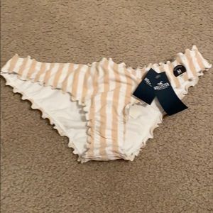Hollister striped ruffle bikini bottom